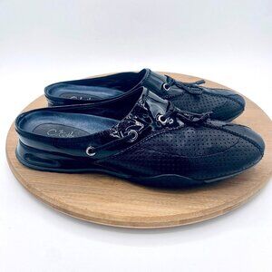 Cole Haan Shoes Womens 7 Black Leather Slip On Sporty Flats